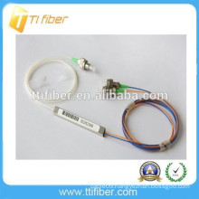 Steel tube type SC APC 1x2 PLC optical fiber splitter